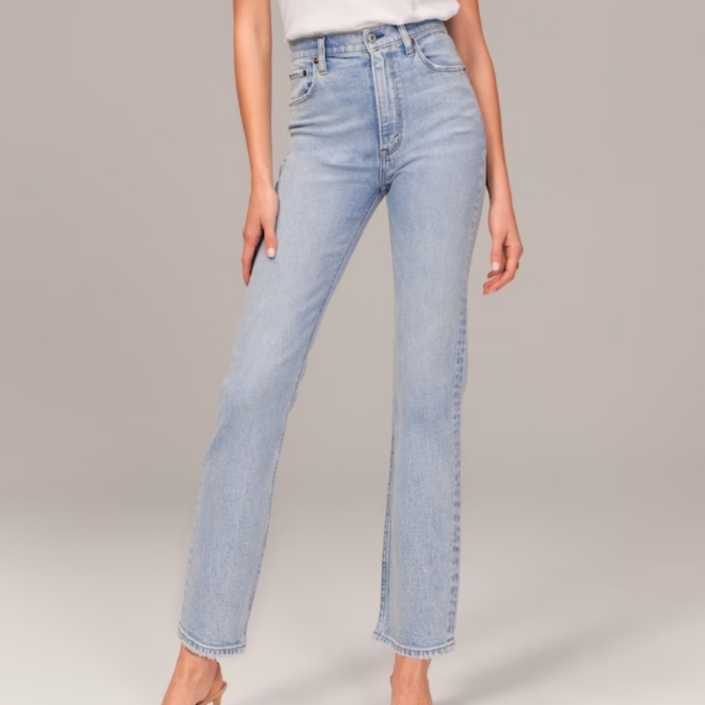 Abercrombie Ankle Straight Ultra High Rise